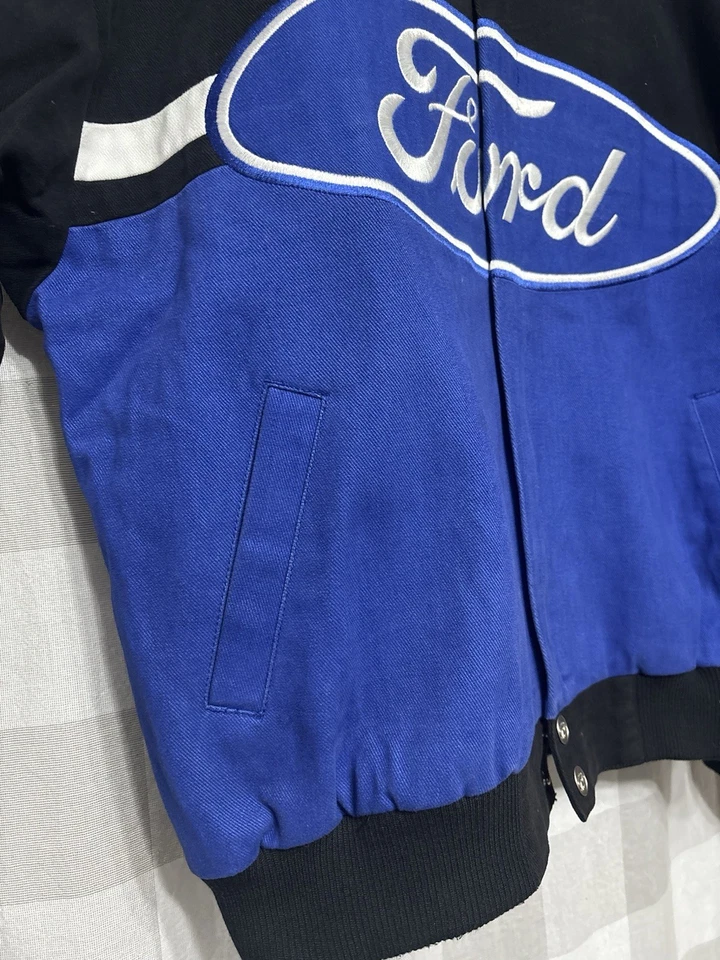 Vintage Ford Racing Champions Apparel Nascar Jacket Size M “Dennis” Embroidered - Image 2 of 4