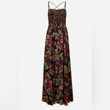 New Ulla Johnson Ines Floral Silk Maxi Dress size 6 in Cosmic