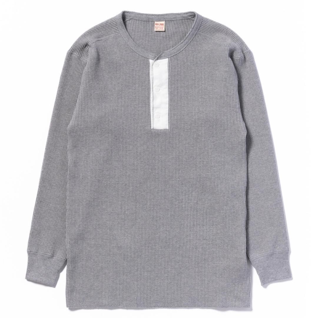 トップス The REAL McCOY'S / WAFFLE HENLEY SHIRT The Real McCoys Waffle Thermal Henley Shirt XL Cotton Spring