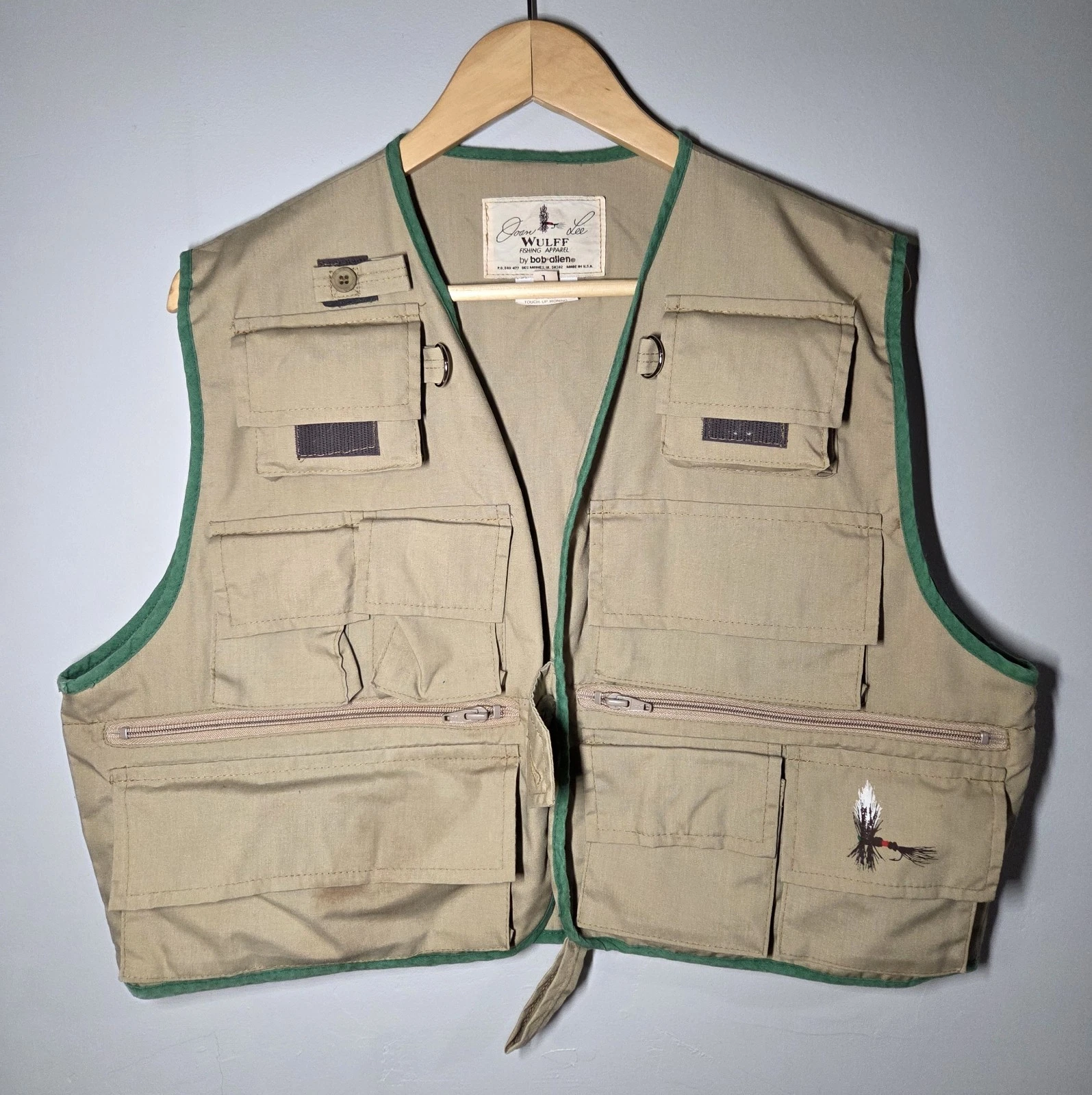 Vintage Fly Fishing Vest Wulff Fishing Apparel Womens Ladies Beige Size Large