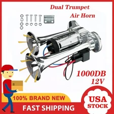 Air Train Horn Kit for Truck Car Super Loud  150DB 12V Electric Trains Horns