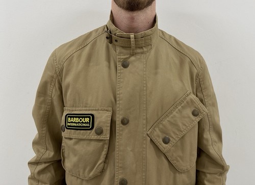 Barbour International Multipocket Washed Twill Bike Moto Jacket Mens Size M - Picture 4 of 20