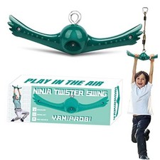 YAMIPROBI Swing Spins Set: 360 Handle Twist-Spin Flips Toy - Slackline Green