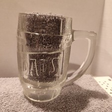 Dads Root Beer  Barrel Mug Vintage Heavy Glass  5 1/4" Tall