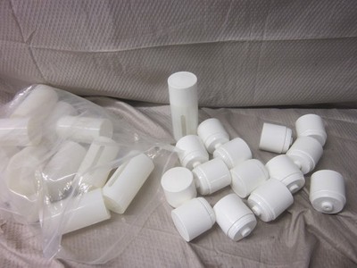 Lot of 15 Plastic Empty .5ml Travel Bottles w/ Pump Cap - Refillable Containers