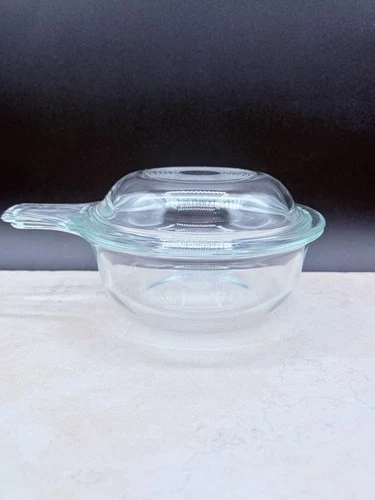 Vintage Clear Glass Pyrex “Grab It” Casserole Dish 601-B 601-C 1970's