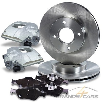 ATEC 2x BREMSSCHEIBE Ø258+BELÄGE+BREMSSATTEL VORN FÜR FORD FIESTA 4 5 KA MAZDA 2