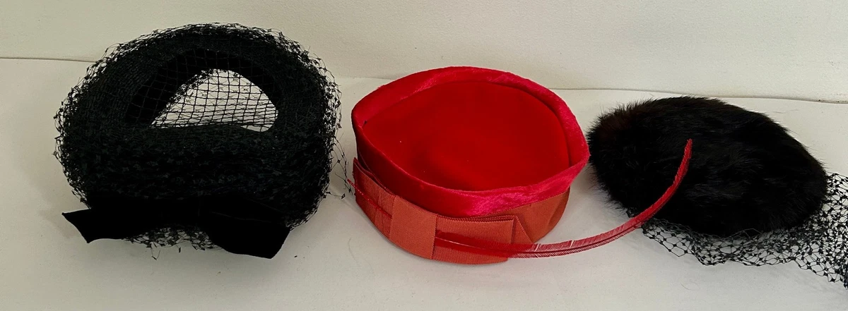 Red Net Vintage Hats for Women for sale | eBay display picture 1