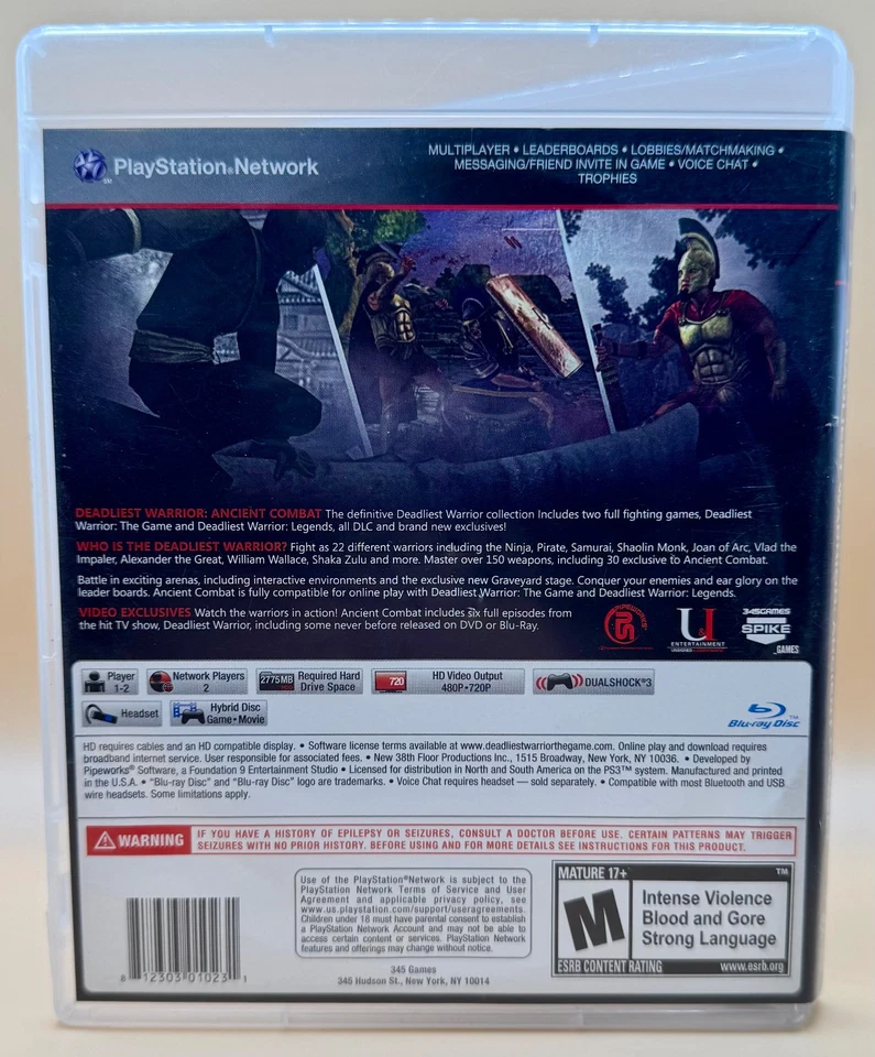 Deadliest Warrior: Ancient Combat PS3 CIB Complete Manual - Sony PlayStation 3 - Image 2 of 4