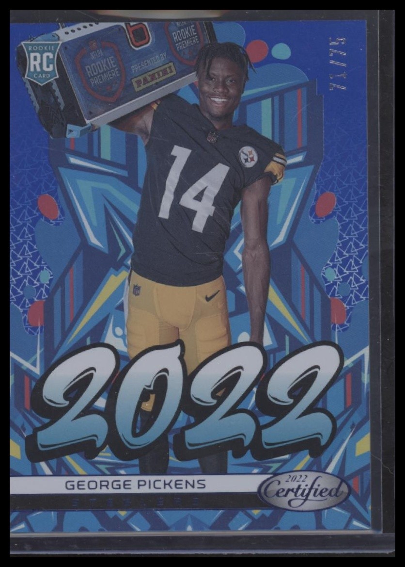 2022 Panini Certified #2022-13 George Pickens 2022 Mirror Blue #/75