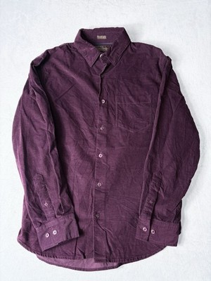 Fairlane & Sons Shirt Mens Size M Purple Corduroy Button Down Slim Fit