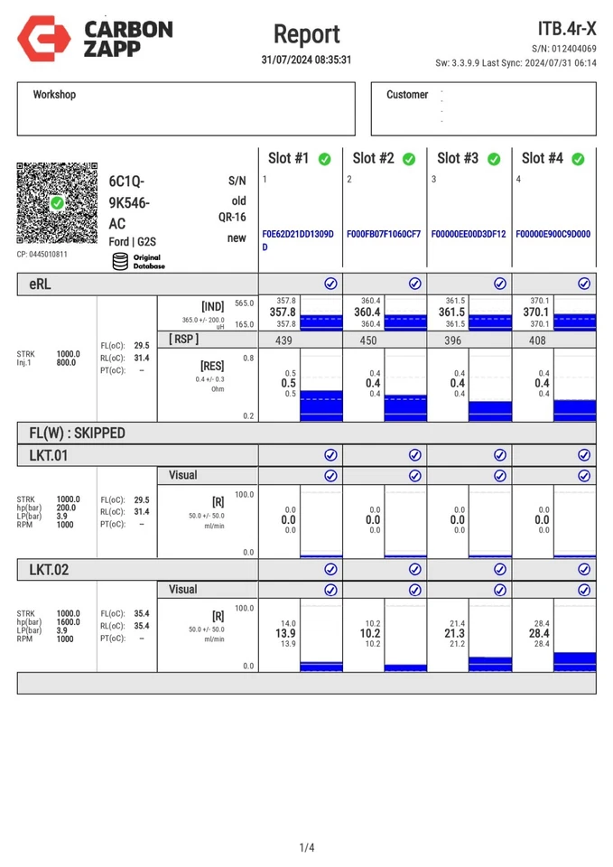 4 EINSPRITZDÜSE Injecteur Denso Ford Transit 2.2 TDCI Peugeot Boxer 6C1Q 9K546 - Photo 4/4