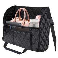 Car Purse Holder Between Seats, Leather Auto Front Seat Handbag Organizer