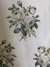 Schumacher 179630 Loudon Rose Ivory Cotton Chintz Fabric 4 Yards