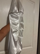 white prom dress with neck strap/lace used once for prom