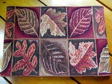 Thanksgiving Fall Decor Lined Long Table Runner Autumn Leaves Collage 73" Long