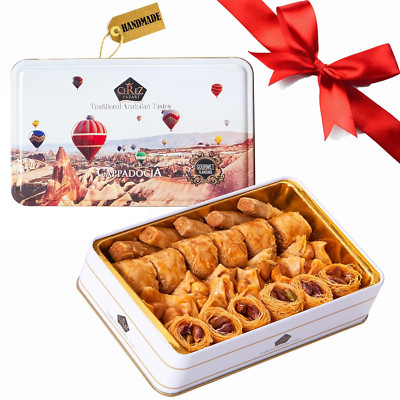 Premium Assorted Baklava Pastry Gift Basket Box 8.47 oz 22-23 pcs