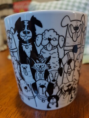 Cordon Bleu Paws Cafe Dog Ceramic Coffee Mug 16 oz~New! GOLDEN DOODLES 