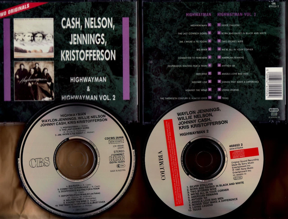 CD Cash, Nelson, Jennings, Kristofferson - Haywayman & Haywayman 2 (2-CD Box) - Bild 2 von 2