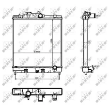 Radiator, engine cooling NRF 526356 for Honda CRX II CRX III