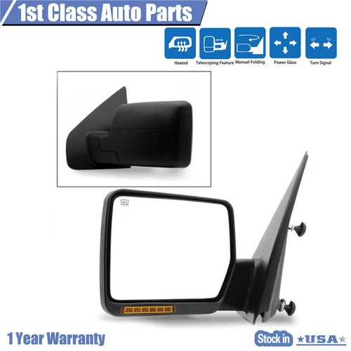 Left Power Heated Mirror Fits 2004 2005 2006 Ford F-150 Pickup Truck 5.4L 4.6L