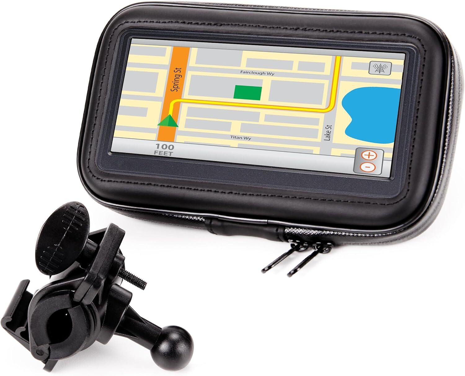 Waterproof Motorcycle Phone Mount Handlebar GPS Bike Phone Holder with 360