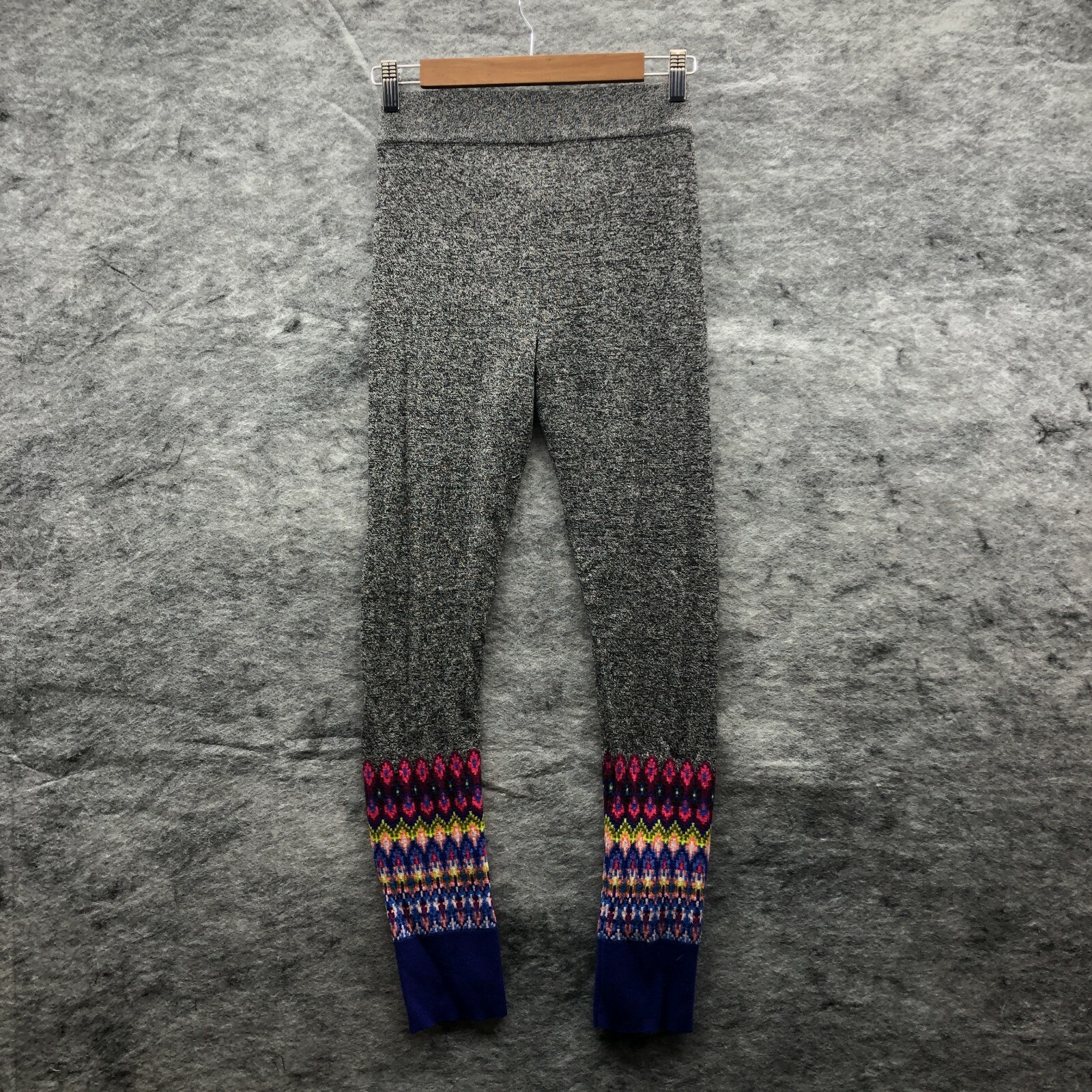 Gap Body Neon Fair Isle Gray Knit 