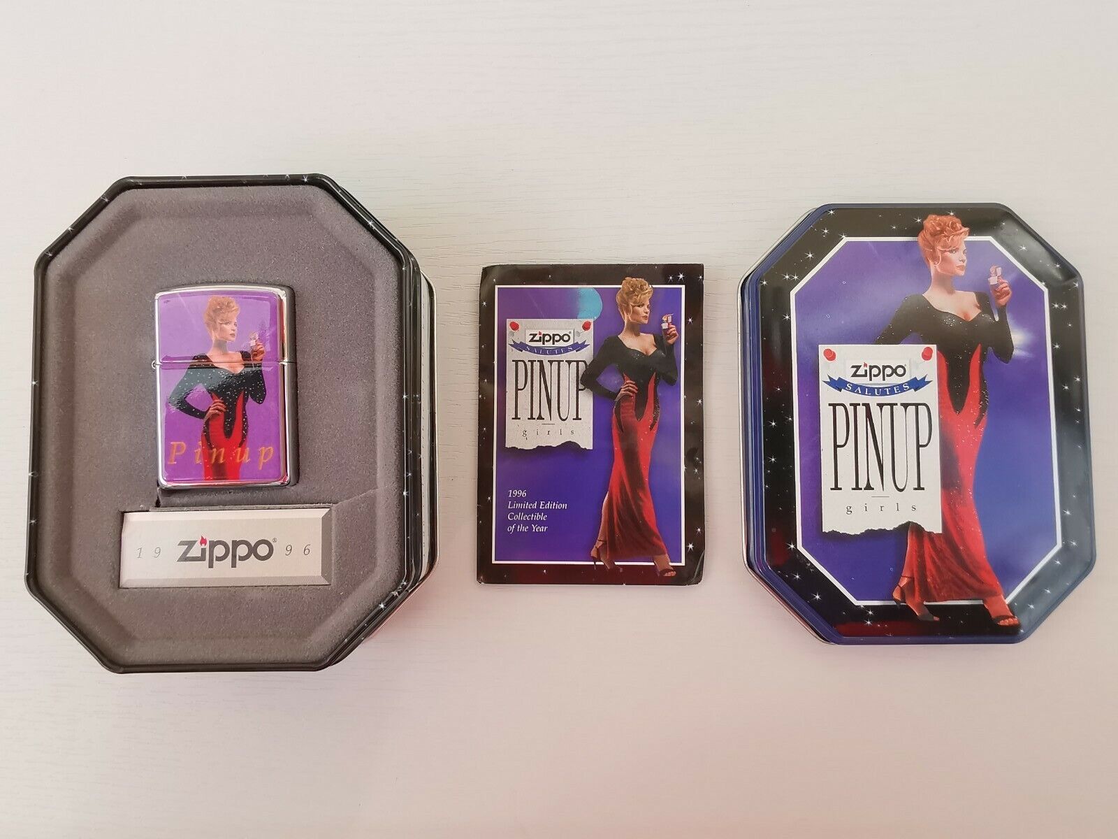 Zippo Pinup Girls 1996 Limited Edition Tin Collectable Lighter Rare - BNIB
