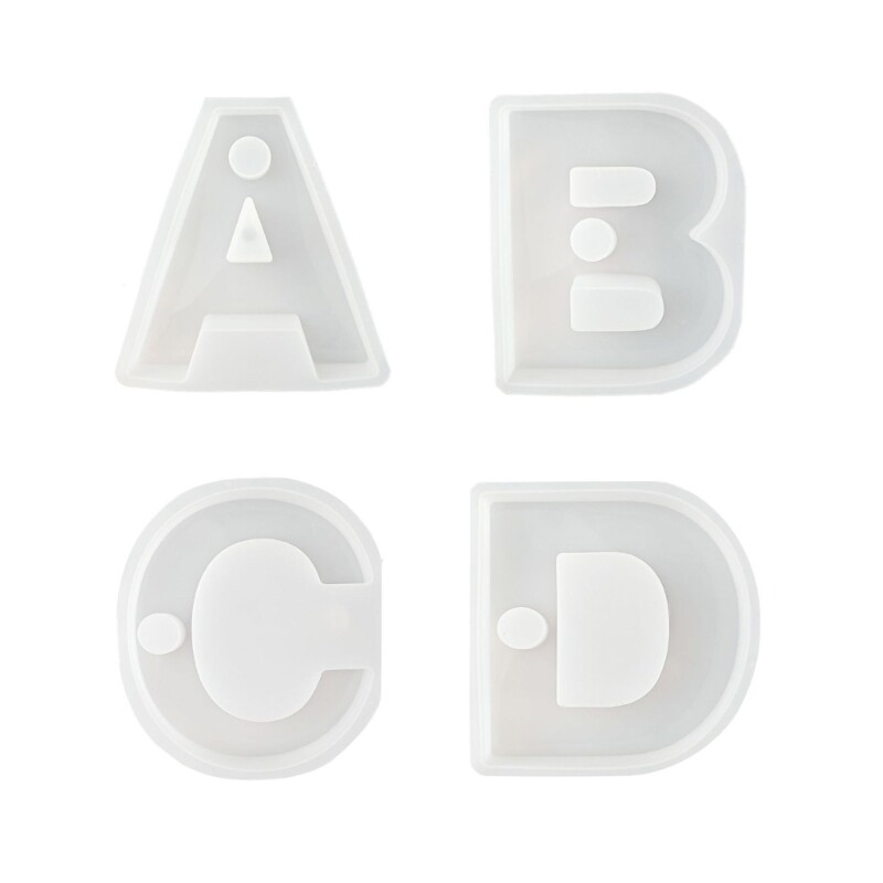 Geometric Letters Candlestick Siliocne Mold DIY Epoxy Resin Mould