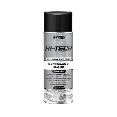 Seymour 16-139 Hi-tech Enamels Spray Paint Semi-gloss Black for