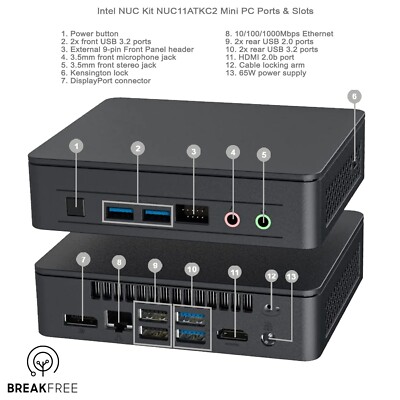 Intel NUC（超小型PC）SSD 約256GB RAM 8GB 不具合なし Intel NUC（超小型PC）SSD 約256GB RAM 8GB 不具合なし Intel NUC 11 Pro