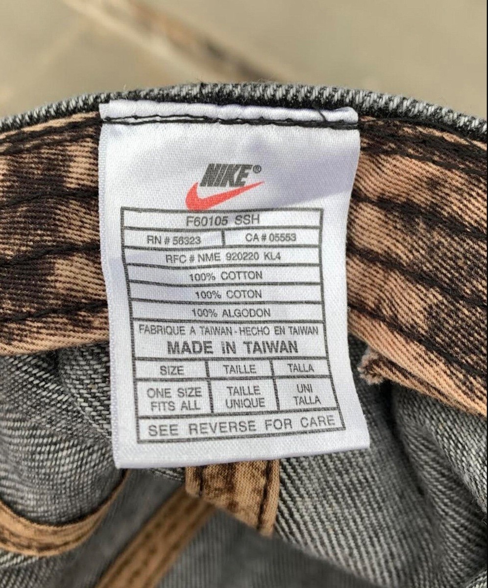 Vintage Nike Lowercase n Acid Wash Denim Hat NWT View 6