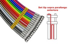 Tubi freno SetUp sopra parafango 3 tubi Rosso Honda CBR600 FX-F3 Sport 98-04 HEL