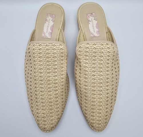 Band Of Gypsies Skipper Woven Mules Loafers Slip On Women's 8.5 Shoes Tan Beige - Picture 2 of 12