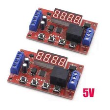 2x DC 5V 10A Adjustable Time Delay Relay Module LED Digital Timer Control Switch