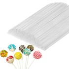 Acrylic Lollipop Sticks 200 Pcs 5.9 Inch White Reusable Cake Pops Candy
