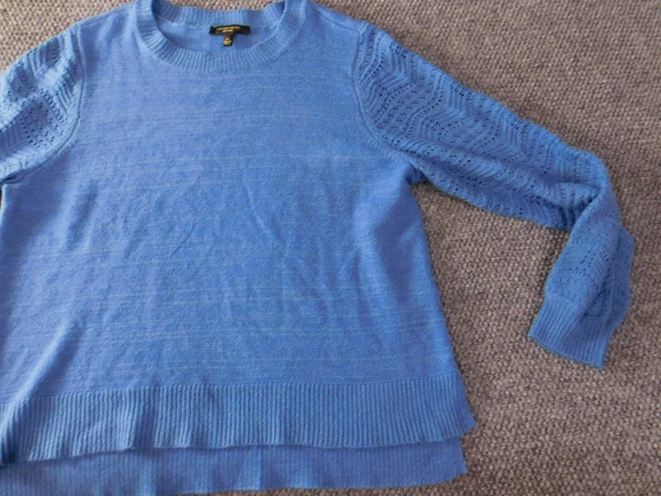 Christian Siriano Suéter Mujer Extra Grande Azul Cuello Redondo Jersey Foto 2 de 4