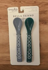 Bella Tunno Silicone Wonder Baby Spoons Organic Foodie 2 Spoon Set New