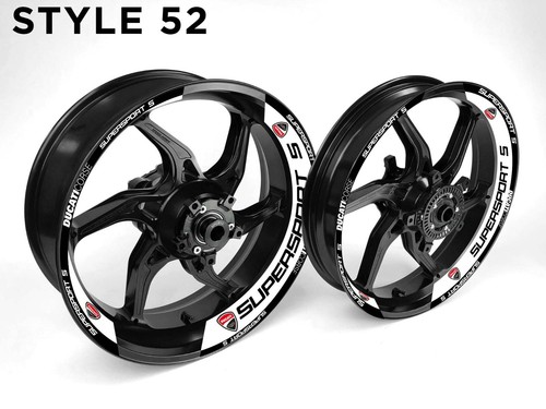 Ducati Supersport S Motorcycle Wheel Rim Wrap Decal Stickers For 17 Inch Wheels - Picture 14 of 16