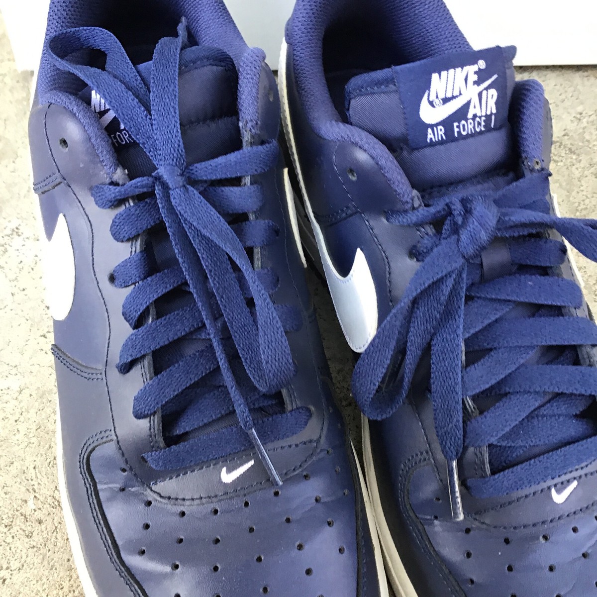 Men's Nike Air Force 1 AF1 Midnight Navy/White Sneakers Size