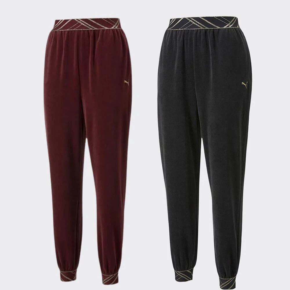 PUMA Womens Velour Tracksuit Pants Plush Trousers Joggers Sport