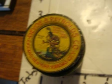 DeVoe & Raynolds co. first American Paint Maker Indian Lid & jar, no label BLACK