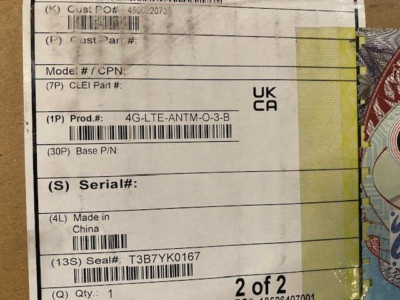 CISCO 4G-LTE-ANTM-O-3-B BLACK 4G LTE MULTI-BAND 700MHZ-2.6GHZ