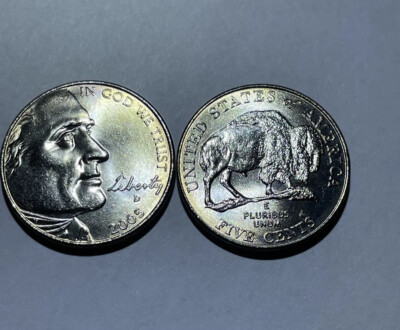 #ad #ad 2005 P amp;D Jefferson Bison Buffalo Nickel Brilliant Uncirculated Coin $1.00