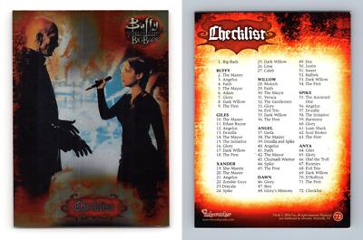 Checklist #72 Buffy The Vampire Slayer Big Bads 2004 Inkworks Trading Card