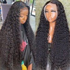 Malaysia Water Curly Human Hair Wigs Loose Deep Wave Lace Front Wigs Pre Pluck