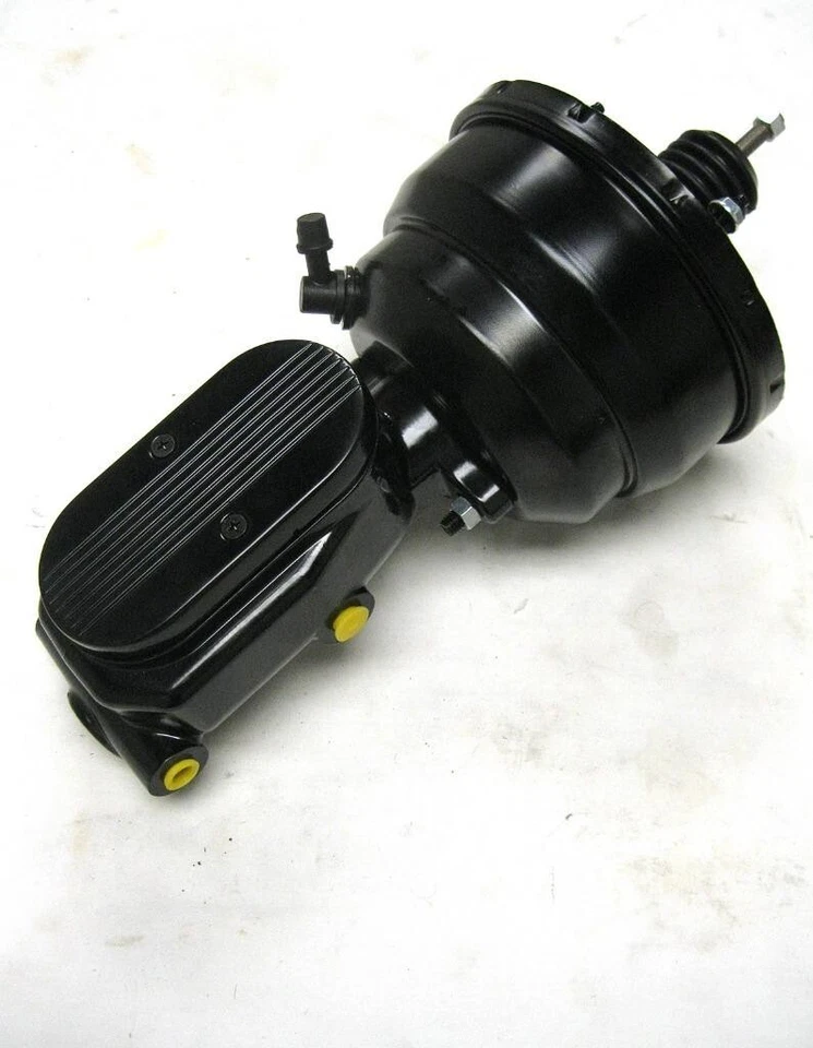 8" Dual BLACK Power Brake Booster + Ball Milled Master + Fairlane Torino Bracket - Image 4 of 4
