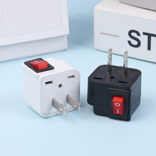 US 2 Pin Plug Adapter AC100~250V 10A With Main On/Off Switch LED Indicator W _yi - Afbeelding 9 van 14