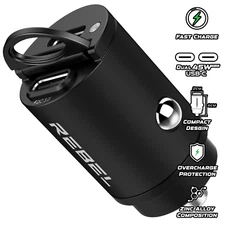 12V / 24V Dual 45W USB C Fast Charging Adapter Cigarette Lighter Car Charger