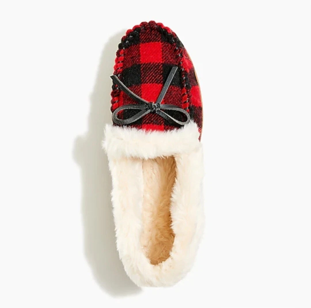 J crew plaid slippers sale
